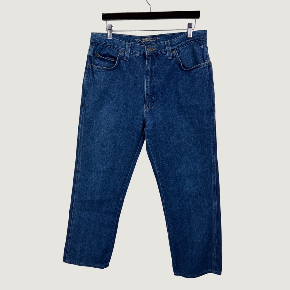 Texas Jeans Cowboy Slim Fit 36 Blue Made in USA Denim Straight Leg‎ Western
